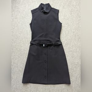 Black Prada Mini Dress With Belt